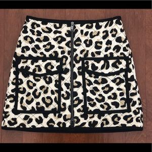 Women’s Leopard Patch Pocket mini skirt